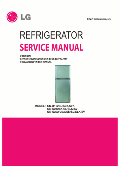 LG Refrigerator Service Manual 70