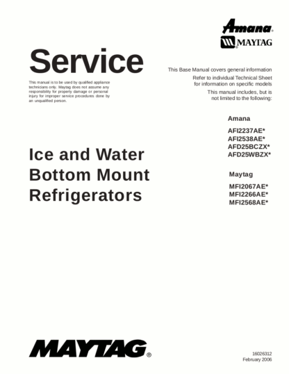 Maytag Refrigerator Service Manual 06