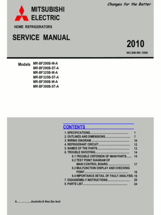 Mitsubishi Refrigerator Service Manual 04