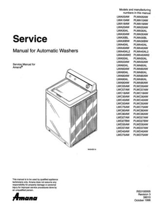 Amana Washer Service Manual 02