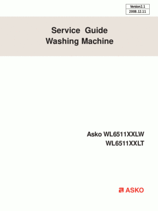 Asko Washer Service Manual 06