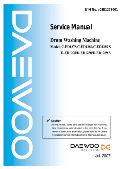 Daewoo Washer Service Manual 02