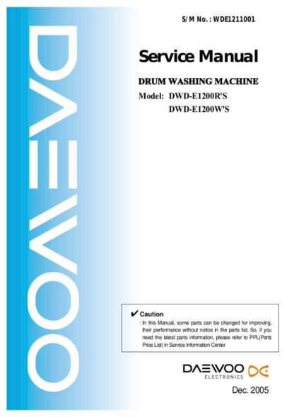 Daewoo Washer Service Manual 10