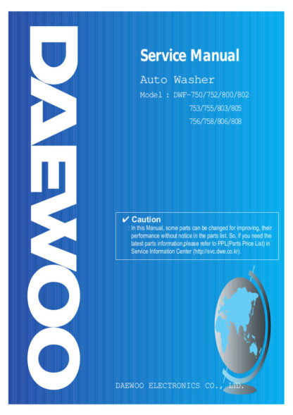 Daewoo Washer Service Manual 13