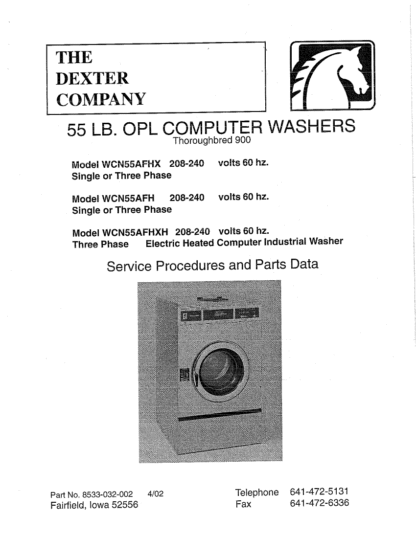 Dexter Washer Service and Parts Manual 05