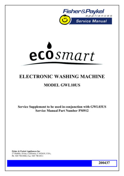 Fisher & Paykel Washer Service Manual 06
