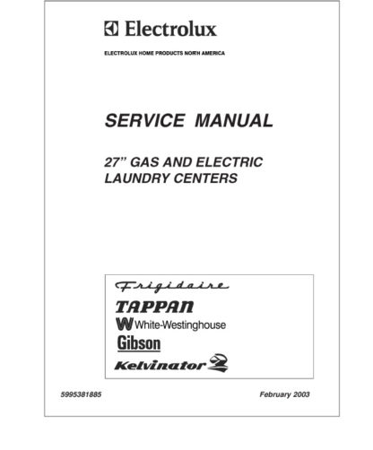 Frigidaire Washer Service Manual 05