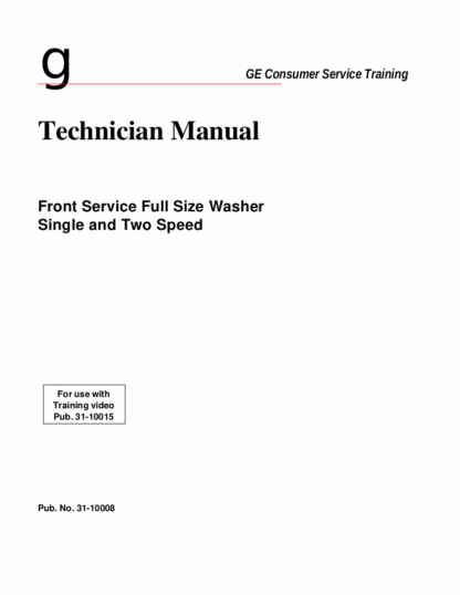 GE Washer Service Manual 05