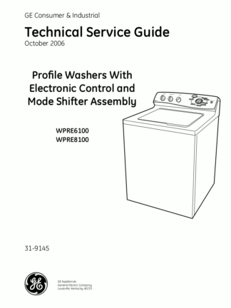 GE Washer Service Manual 08