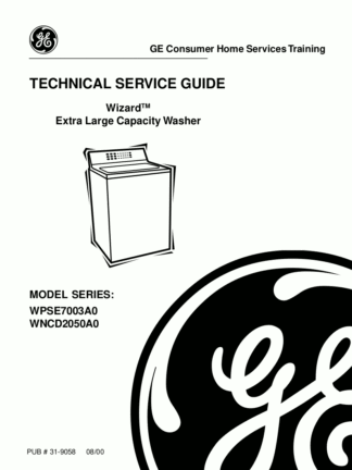 GE Washer Service Manual 10