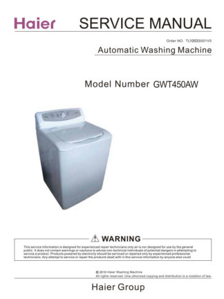 Haier Washer Service Manual 01