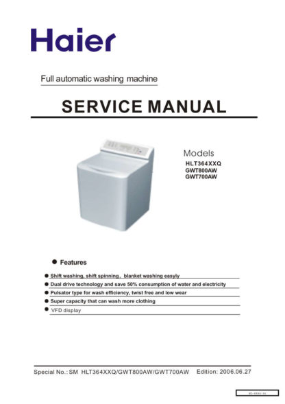 Haier Washer Service Manual 02