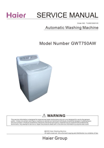 Haier Washer Service Manual 03