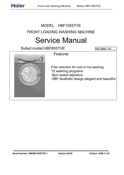 Haier Washer Service Manual 06