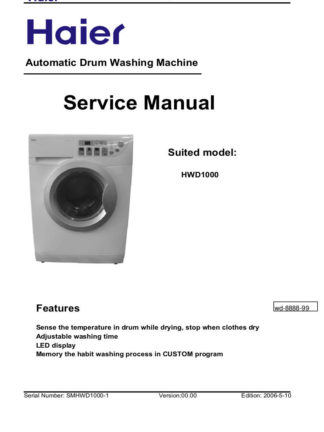Haier Washer Service Manual 11