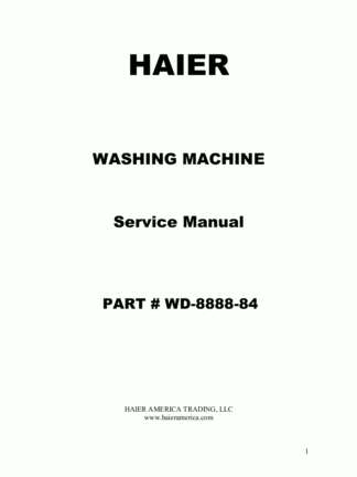 Haier Washer Service Manual 15
