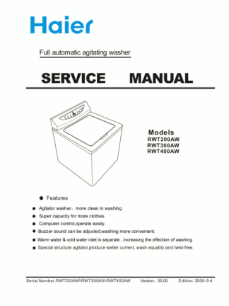 Haier Washer Service Manual 17