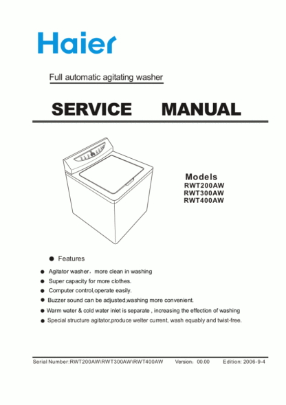 Haier Washer Service Manual 17