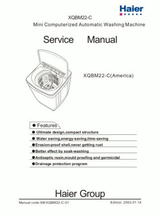 Haier Washer Service Manual 34
