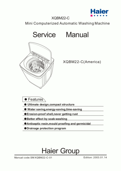 Haier Washer Service Manual 34