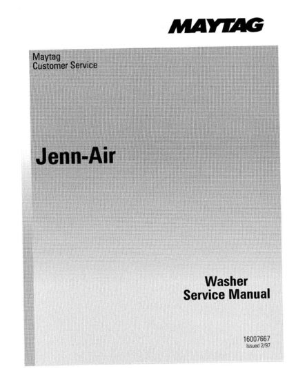 Jenn-Air Washer Service Manual 01