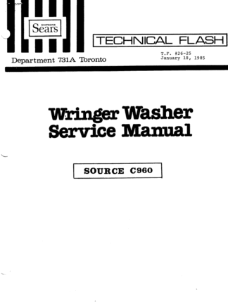 Kenmore Washer Service Manual 10