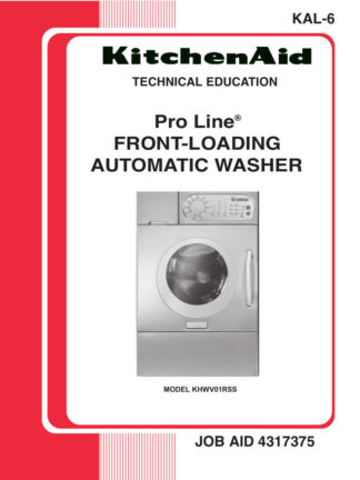 KitchenAid Washer Service Manual 02