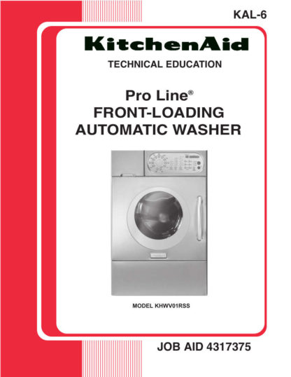 KitchenAid Washer Service Manual 02