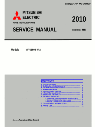 Mitsubishi Refrigerator Service Manual 03