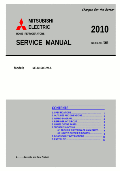 Mitsubishi Refrigerator Service Manual 03