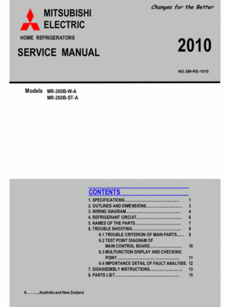 Mitsubishi Refrigerator Service Manual 42