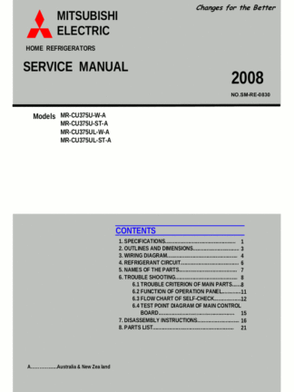 Mitsubishi Refrigerator Service Manual 46