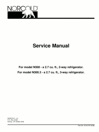 Norcold Refrigerator Service Manual 13