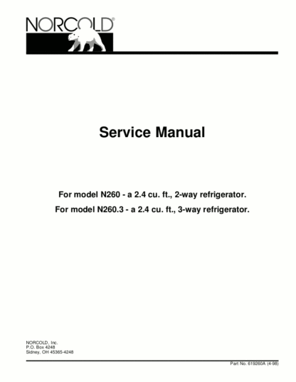 Norcold Refrigerator Service Manual 14