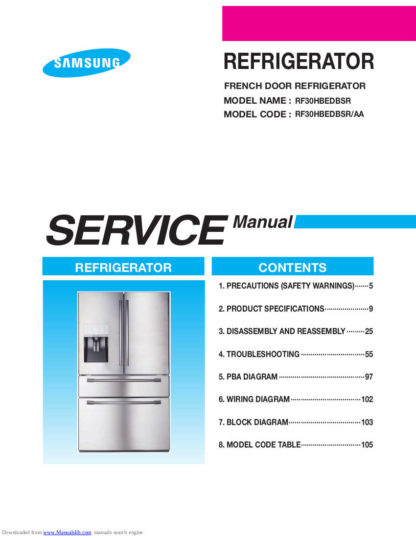 Samsung Refrigerator Service Manual 27