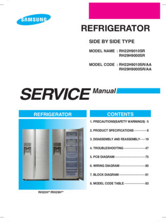 Samsung Refrigerator Service Manual 31