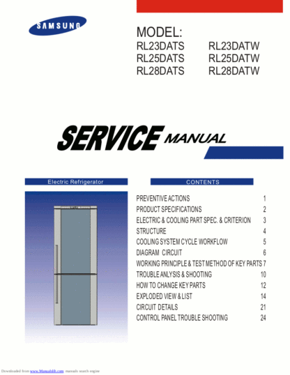 Samsung Refrigerator Service Manual 32