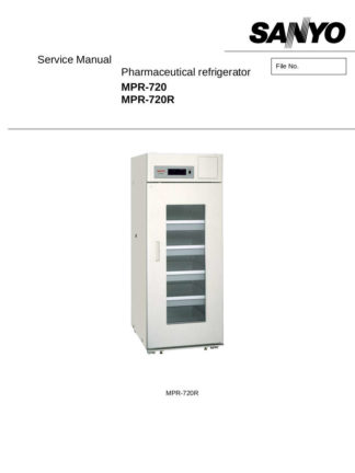 Sanyo Refrigerator Service Manual 01