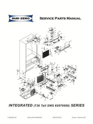 Sub-Zero Refrigerator Service Manual Model 04