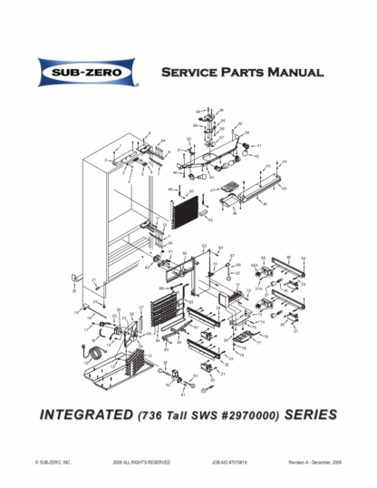 Sub-Zero Refrigerator Service Manual Model 04