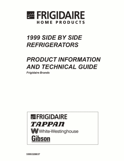 Tappan Refrigerator Service Manual Model 01