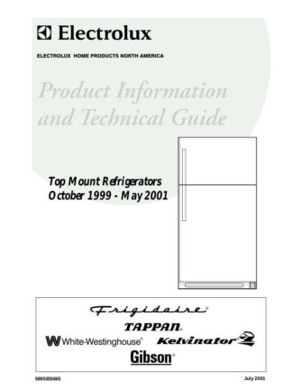 Tappan Refrigerator Service Manual Model 02