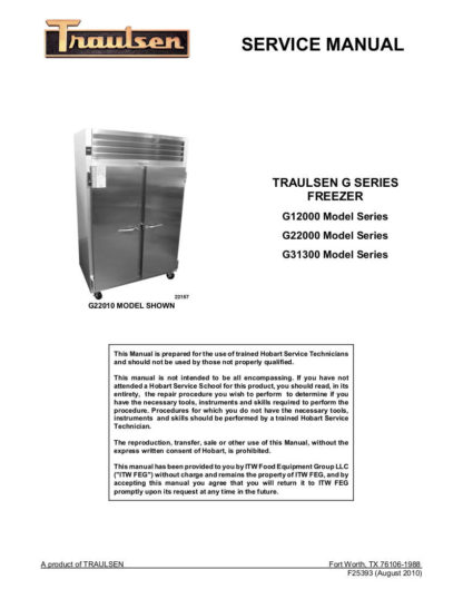 Traulsen Refrigerator Service Manual 02