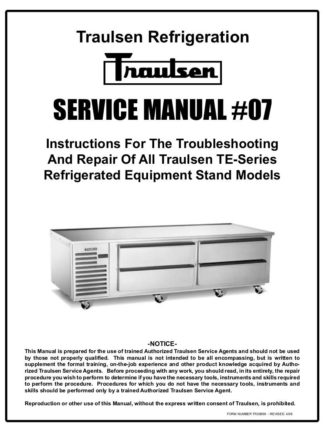 Traulsen Refrigerator Service Manual 05