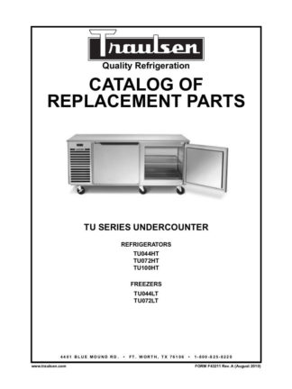 Traulsen Refrigerator Service Manual 06