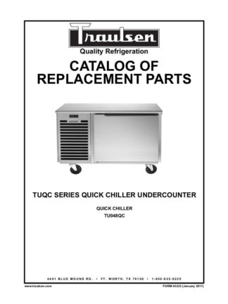 Traulsen Refrigerator Service Manual Model 08