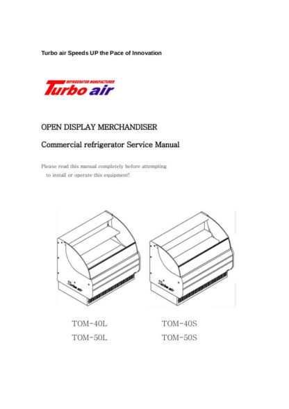 Turbo Air Refrigerator Service Manual 03