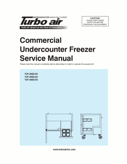 Turbo Air Refrigerator Service Manual Model 23