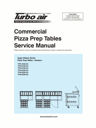 Turbo Air Refrigerator Service Manual Model 36