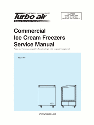Turbo Air Refrigerator Service Manual Model 37
